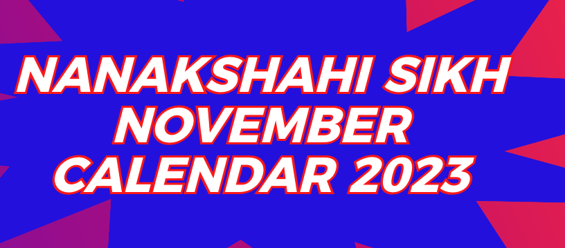 Nankshahi Sikh Calendar December 2023